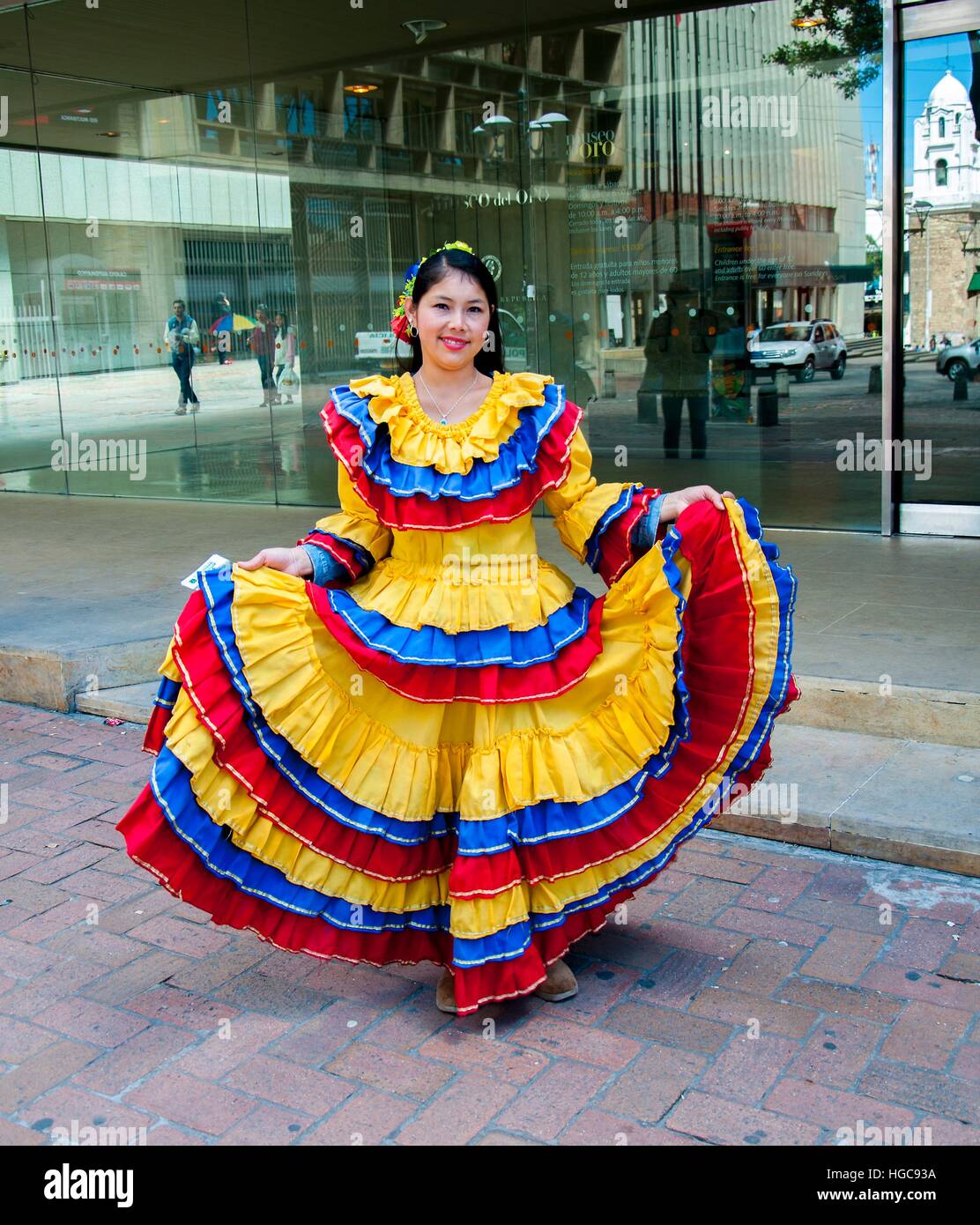 Traditional Colombian dress Stock Photo