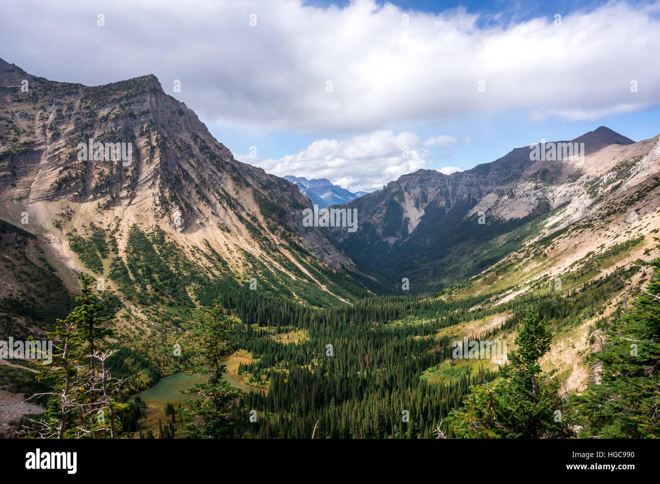 A mountain valley in Waterton National Park, Alberta Stock Photo Alamy