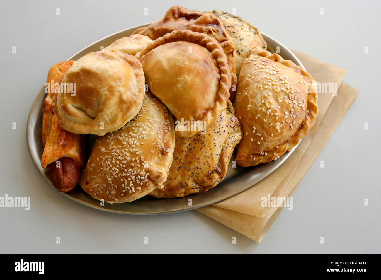 Borek (Also Burek) a Turkish pastry filled with cheese or potato or mushroom Stock Photo