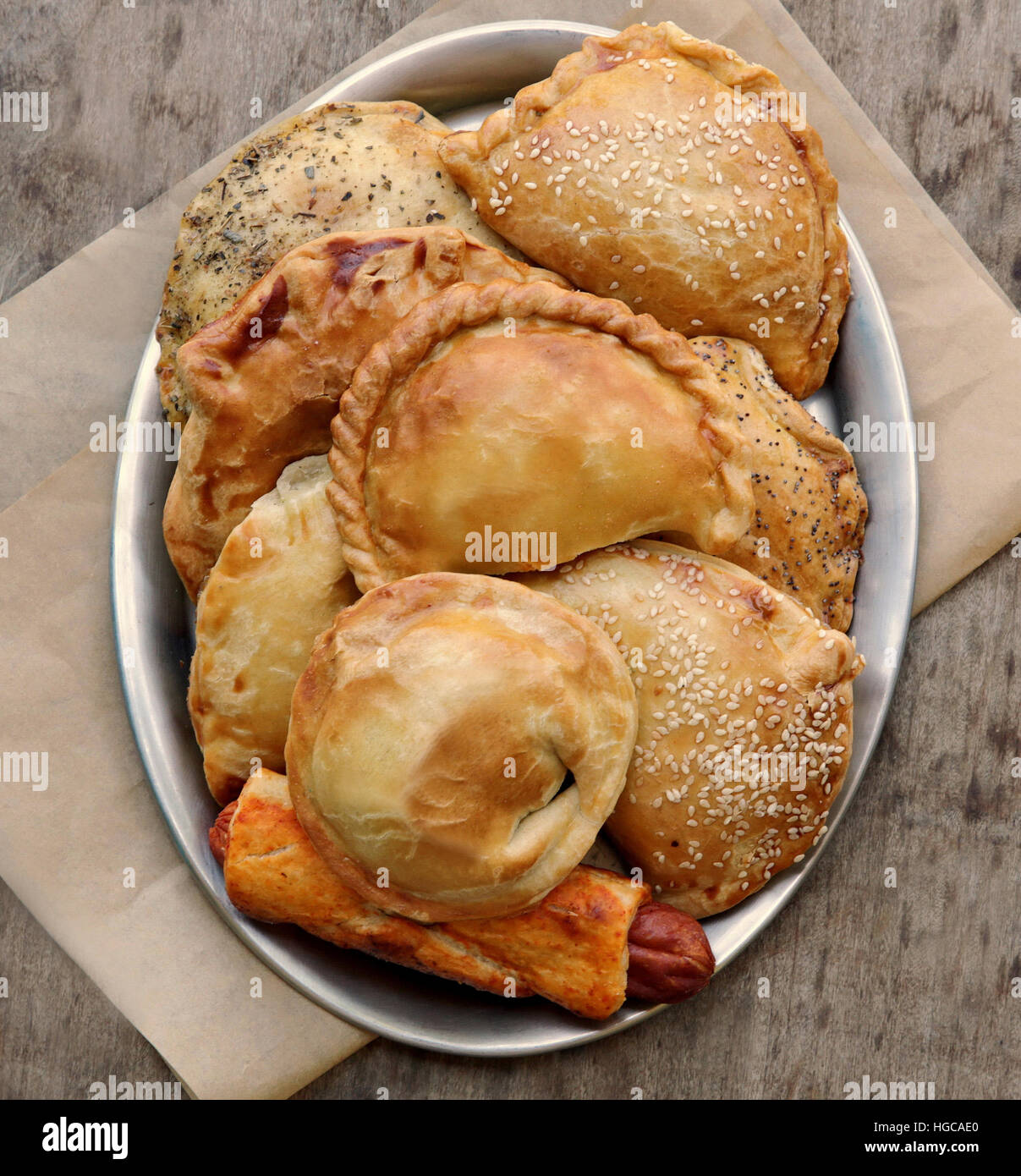Borek (Also Burek) a Turkish pastry filled with cheese or potato or mushroom Stock Photo