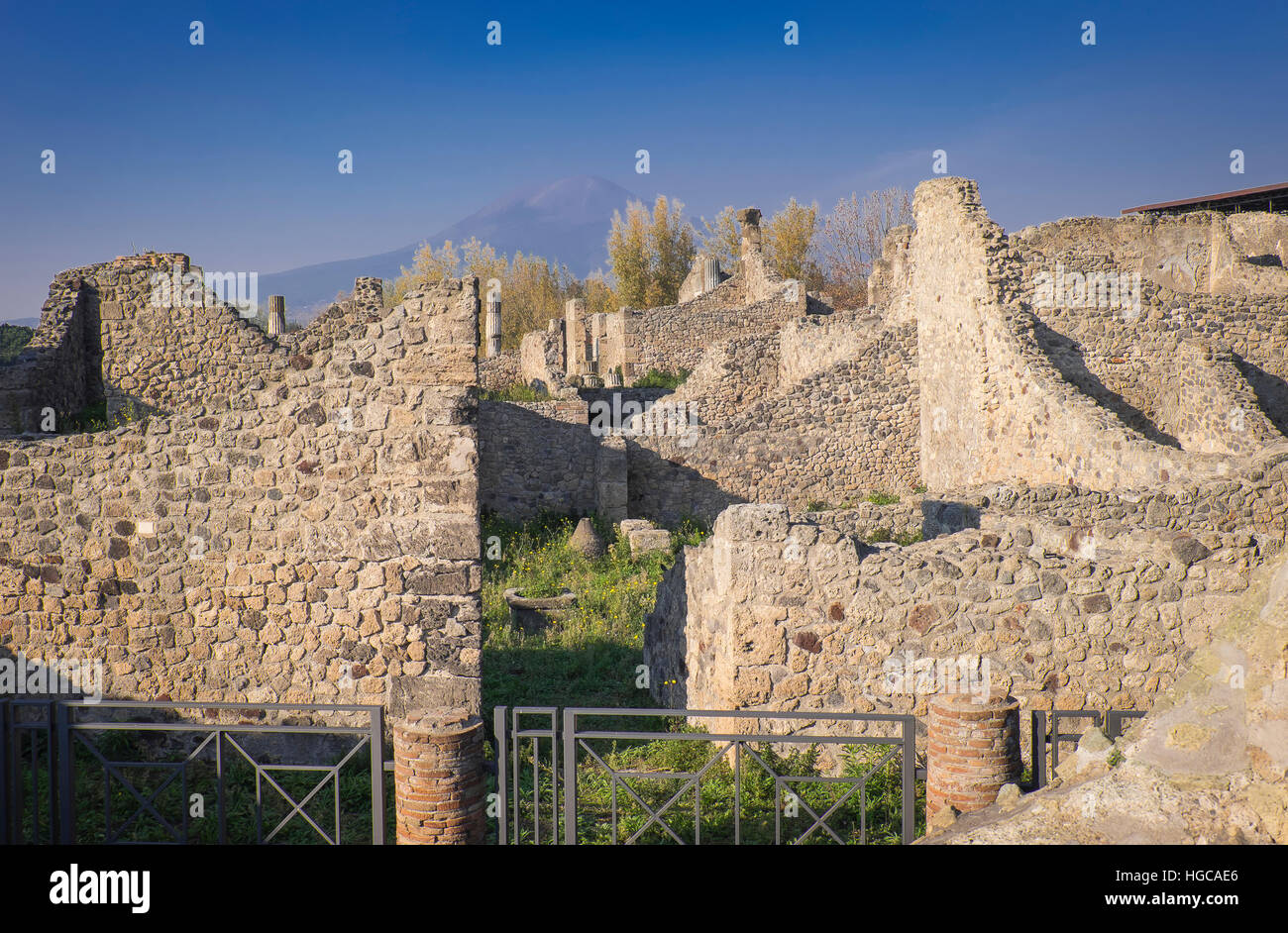 Pompeii was an ancient Roman towncity near modern Naples, in the Campania region of Italy Stock