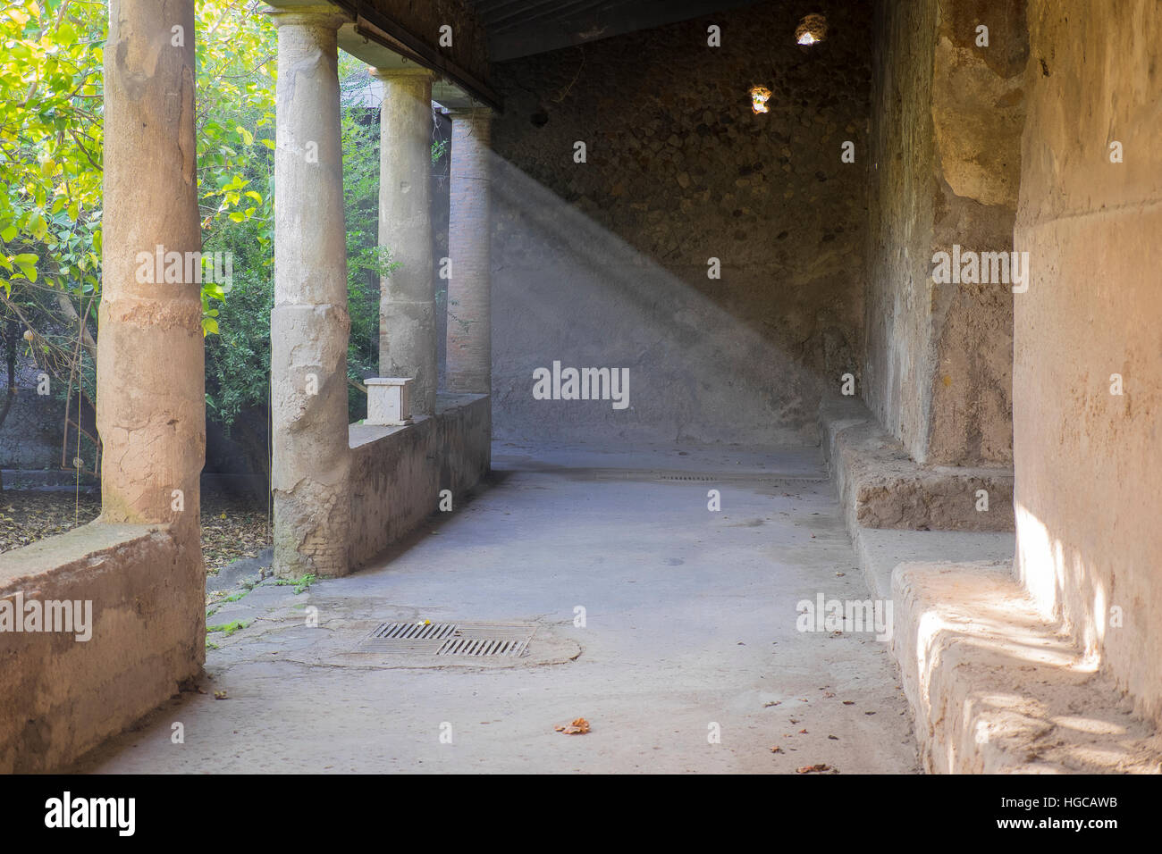 Pompeii was an ancient Roman towncity near modern Naples, in the Campania region of Italy Stock