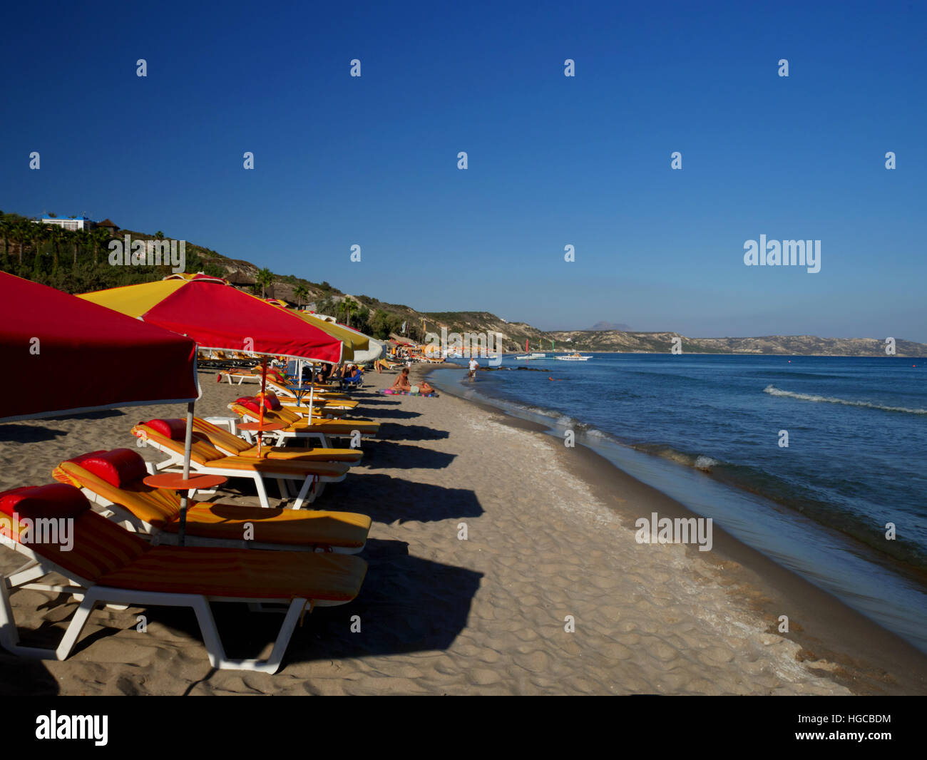 Evening light at Paradise or Bubble Beach, Kos, Greece Stock Photo Alamy