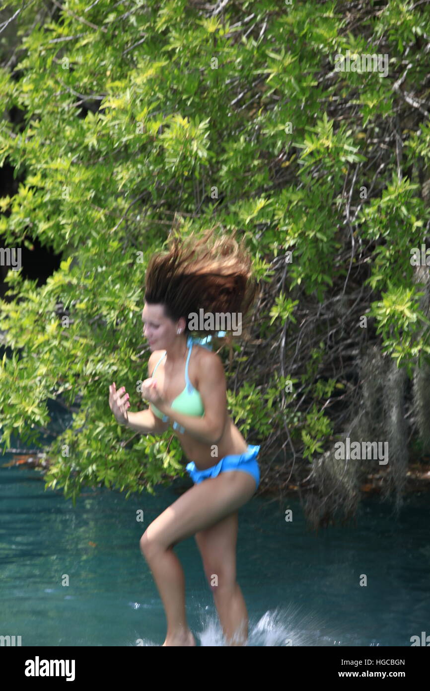 Blue lagoon cliff jump hires stock photography and images Alamy