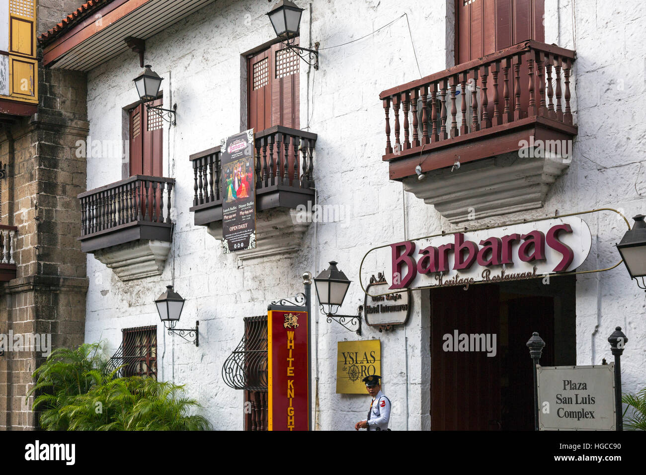 Barbarar estaurant, Casa Manila, San Luis Complex, Intramuros, Philippines Stock Photo