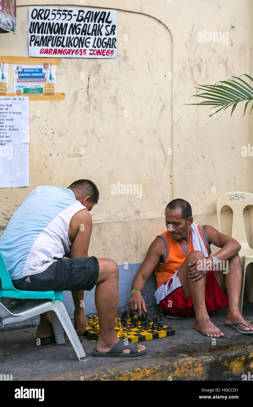 Filipino chess players, Intramuros, Manila, Philippines Stock Photo Alamy