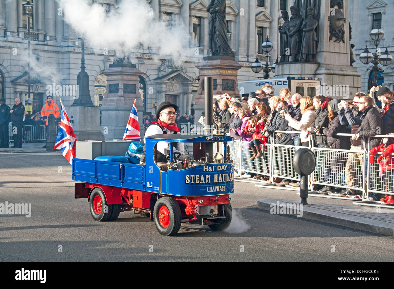 Miniature Steamers for Charity, London’s New Year’s Day Parade, London, England, Stock Photo