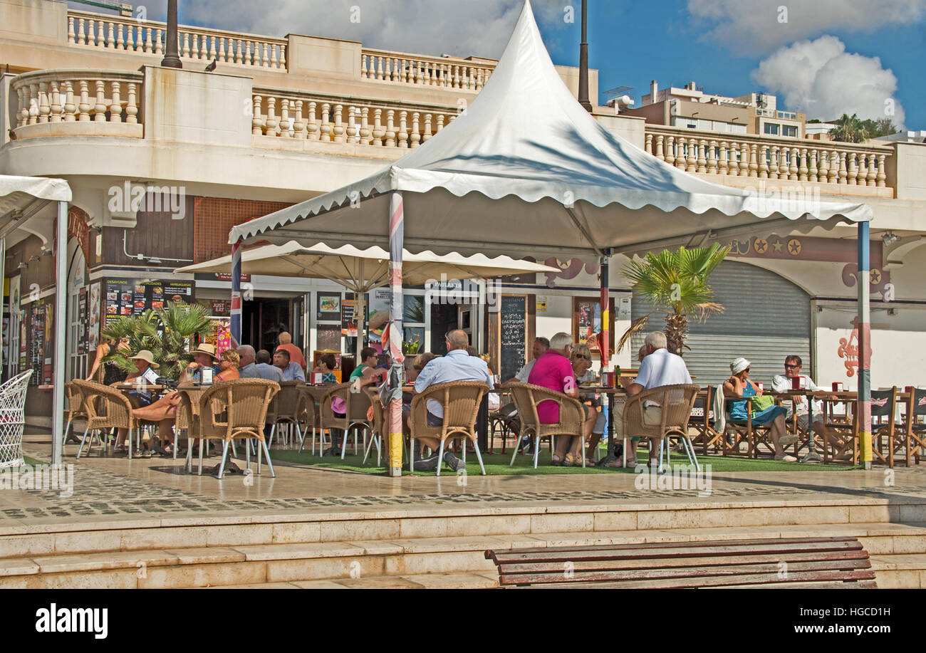 Cartagena, Cafe Bar, Murcia Region, Costa Calida, Spain, Europe, Stock Photo