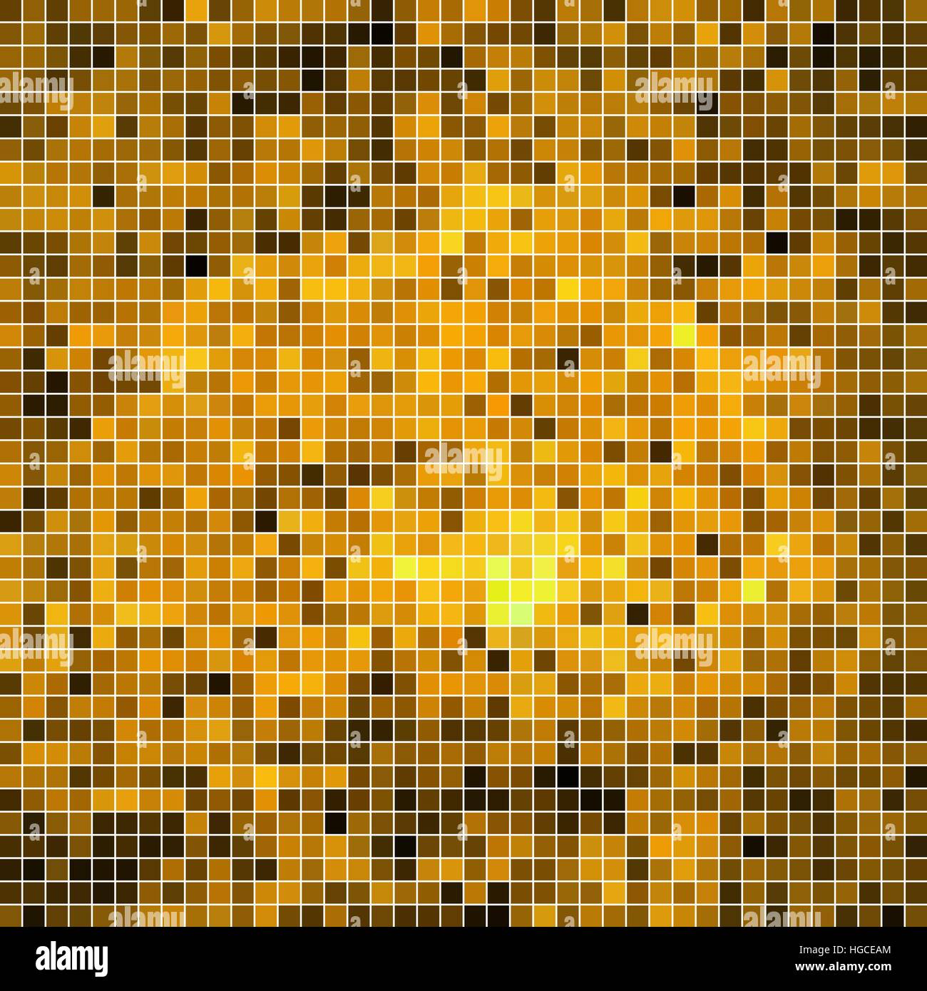 abstract vector square pixel mosaic background - yellow Stock Vector ...