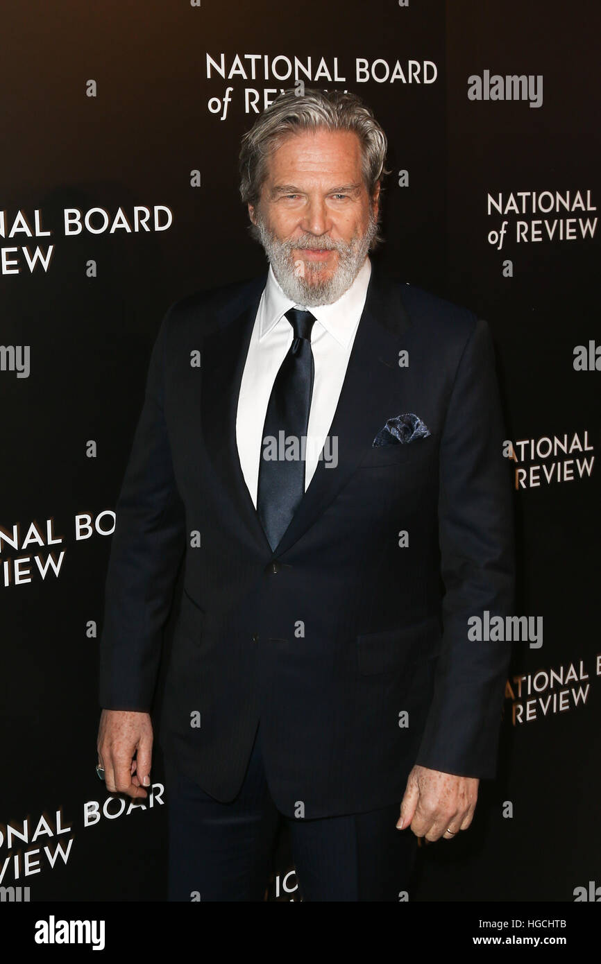 NEW YORK-JAN 4: Actor Jeff Bridges attends the National Board of Review Gala at Cipriani Wall Street in New York on January 4, 2017. Stock Photo