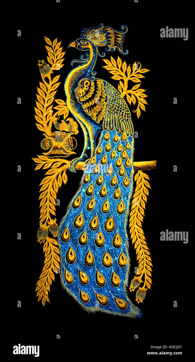Sri Lankan Traditional Hand Made Glitter Art Stock Photo