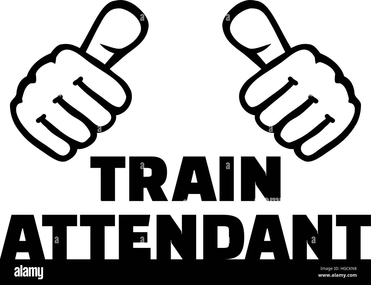 train-attendant-thumbs-t-shirt-design-stock-vector-image-art-alamy