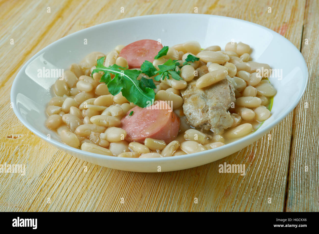 Cassoulet pur porc /Traditional French cuisine Stock Photo