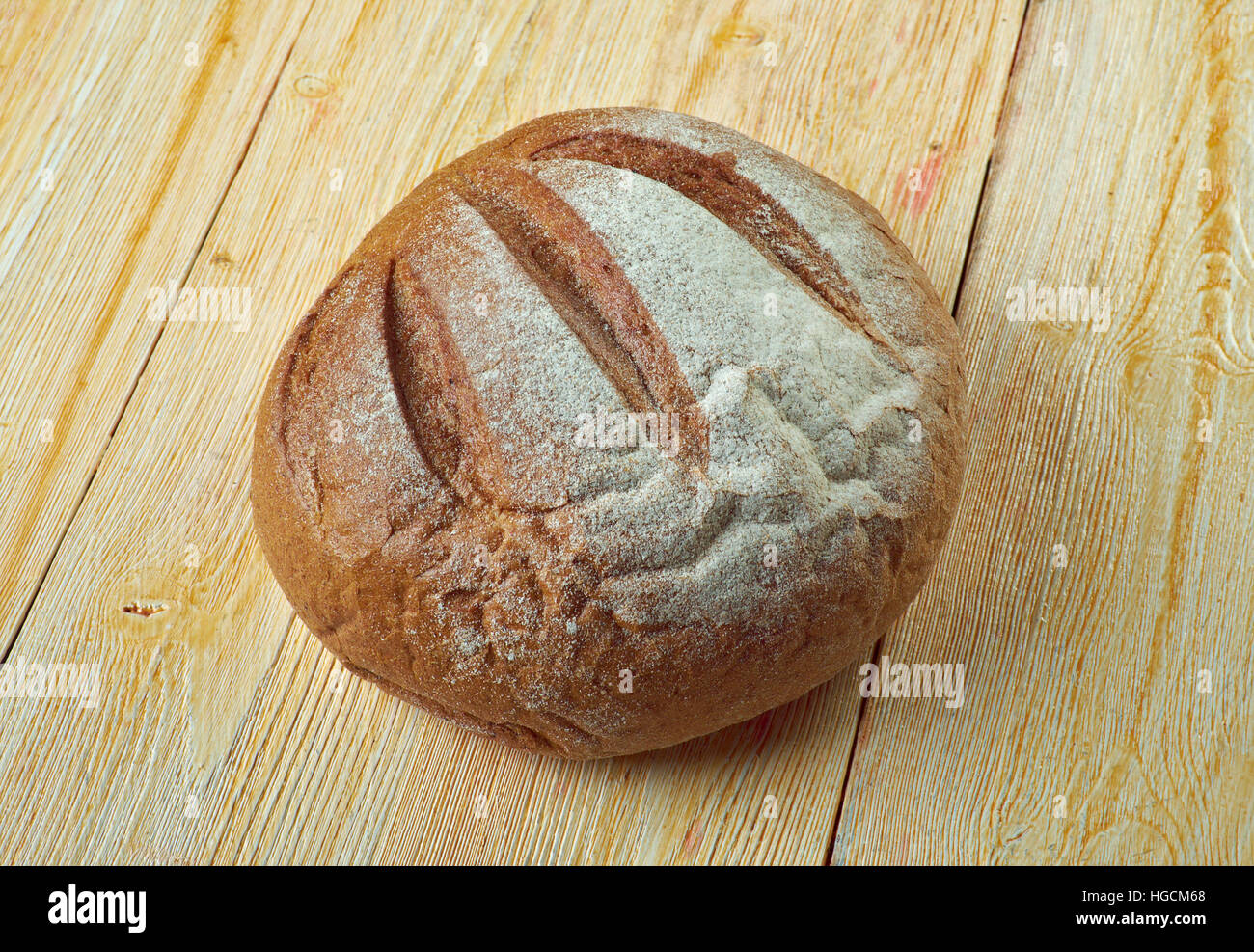 Rewena bread traditional Maori sourdough potato bread.Polynesian