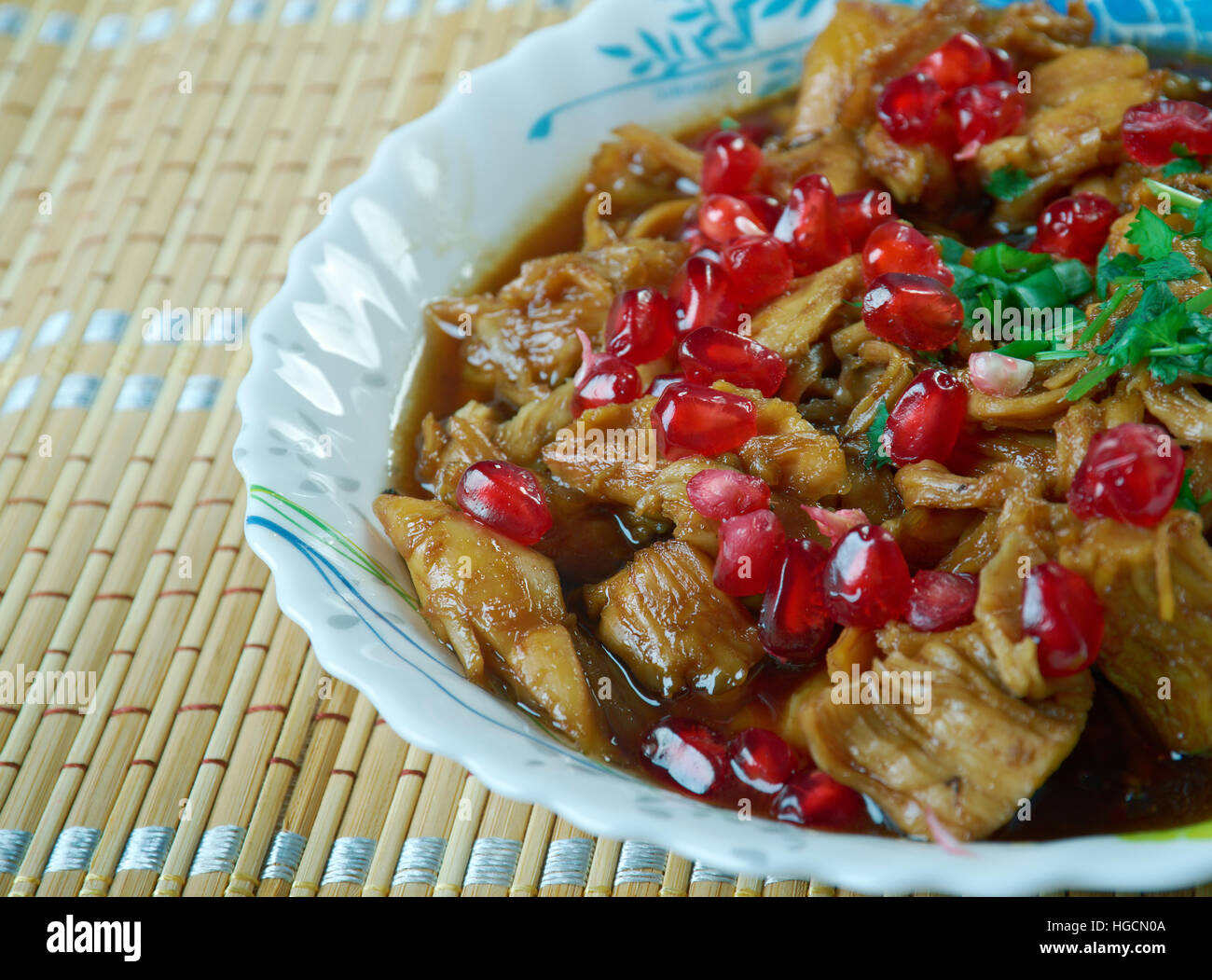 Fesenjan Persian Chicken Stew with Walnut and Pomegranate Sauce Stock