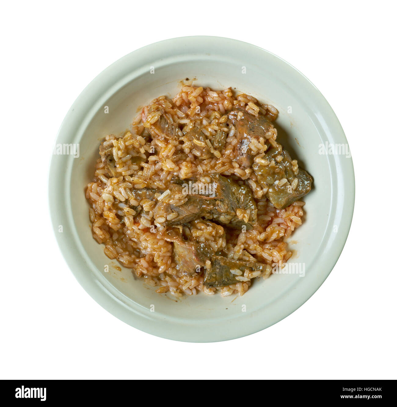 Portuguese Rabbit Rice arroz de cabidela - Portuguese dish made with rabbit Stock Photo - Alamy