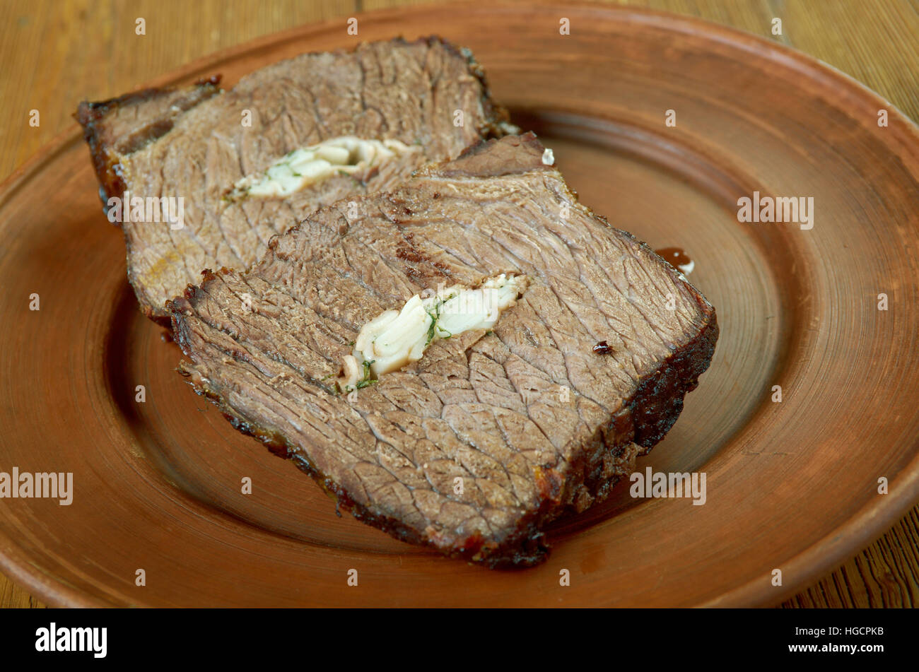 Carpet Bag Steak Australian or American derivation, popular in