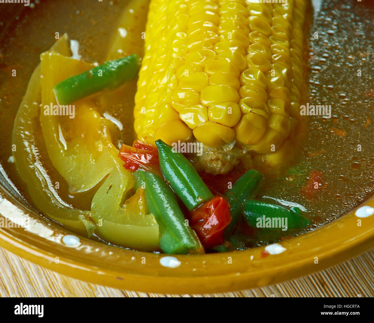 Cara Membuat Sayur Asem - popular Indonesian tamarind dish Stock Photo