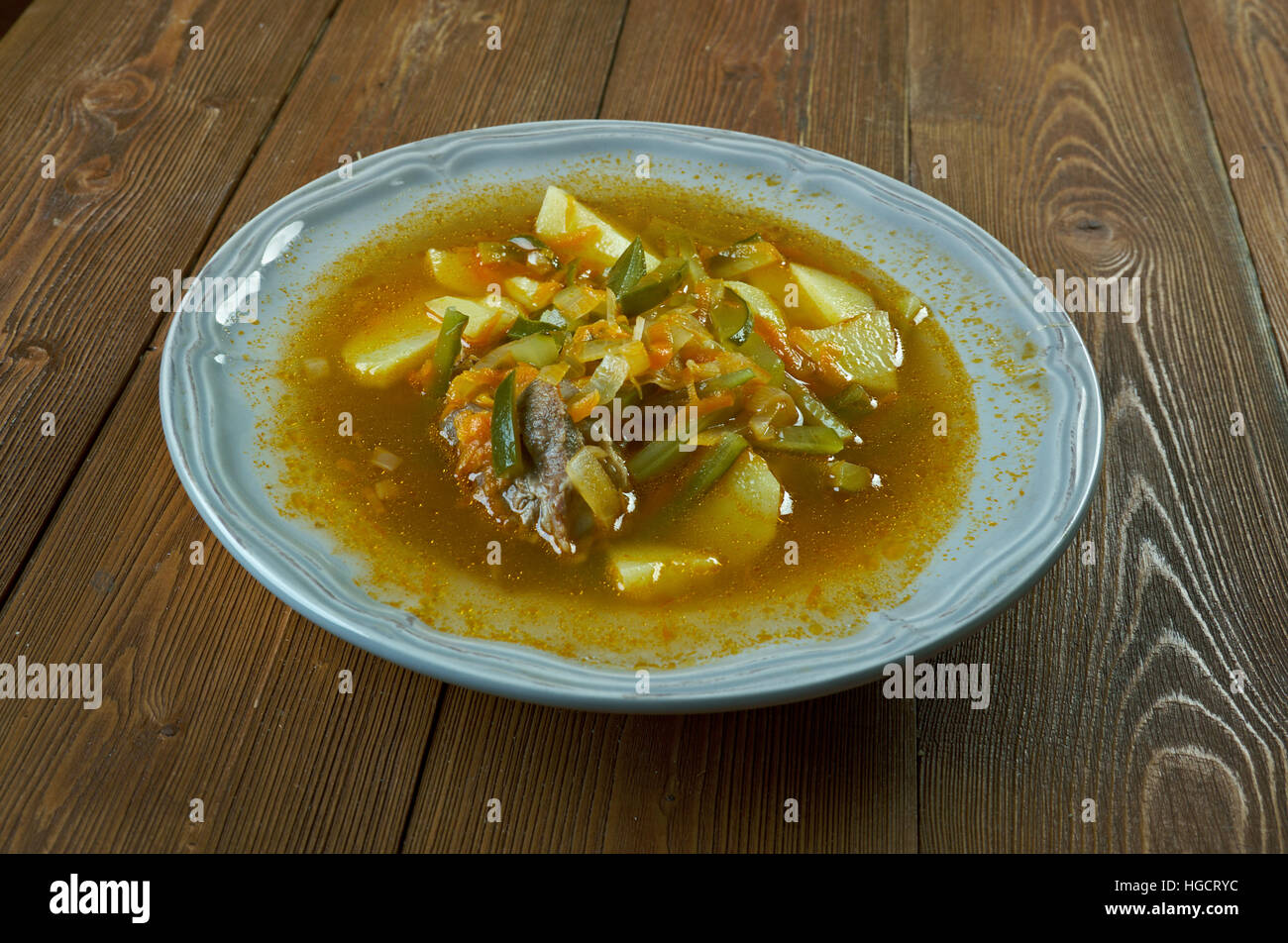 Rassolnik traditional Russian soup made from pickled cucumbers, pearl ...