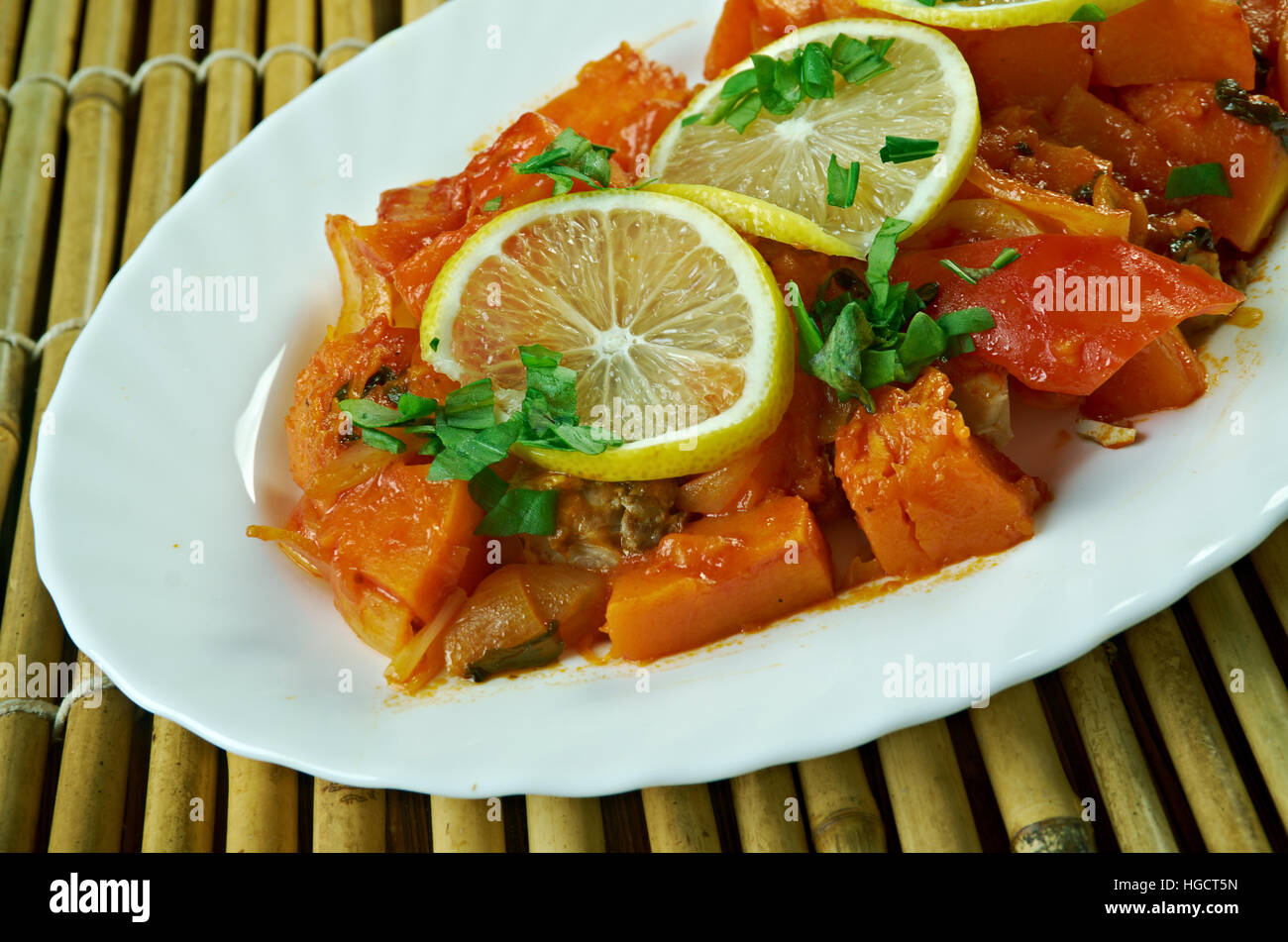 Marake Kaloune - Fish in Sauce,  Djiboutian fish stew. Stock Photo