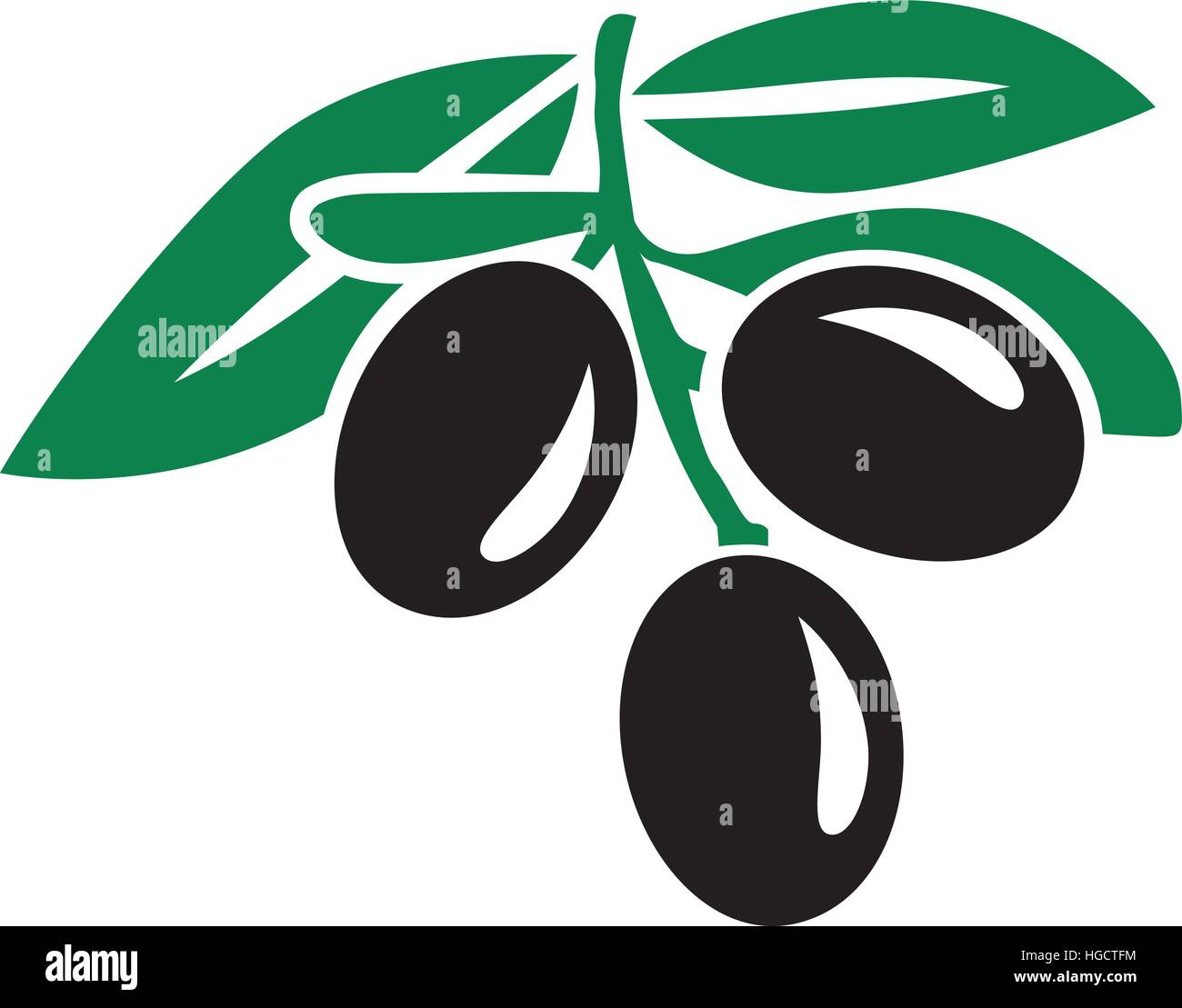 Black Olives with leaves Stock Vector Image & Art Alamy