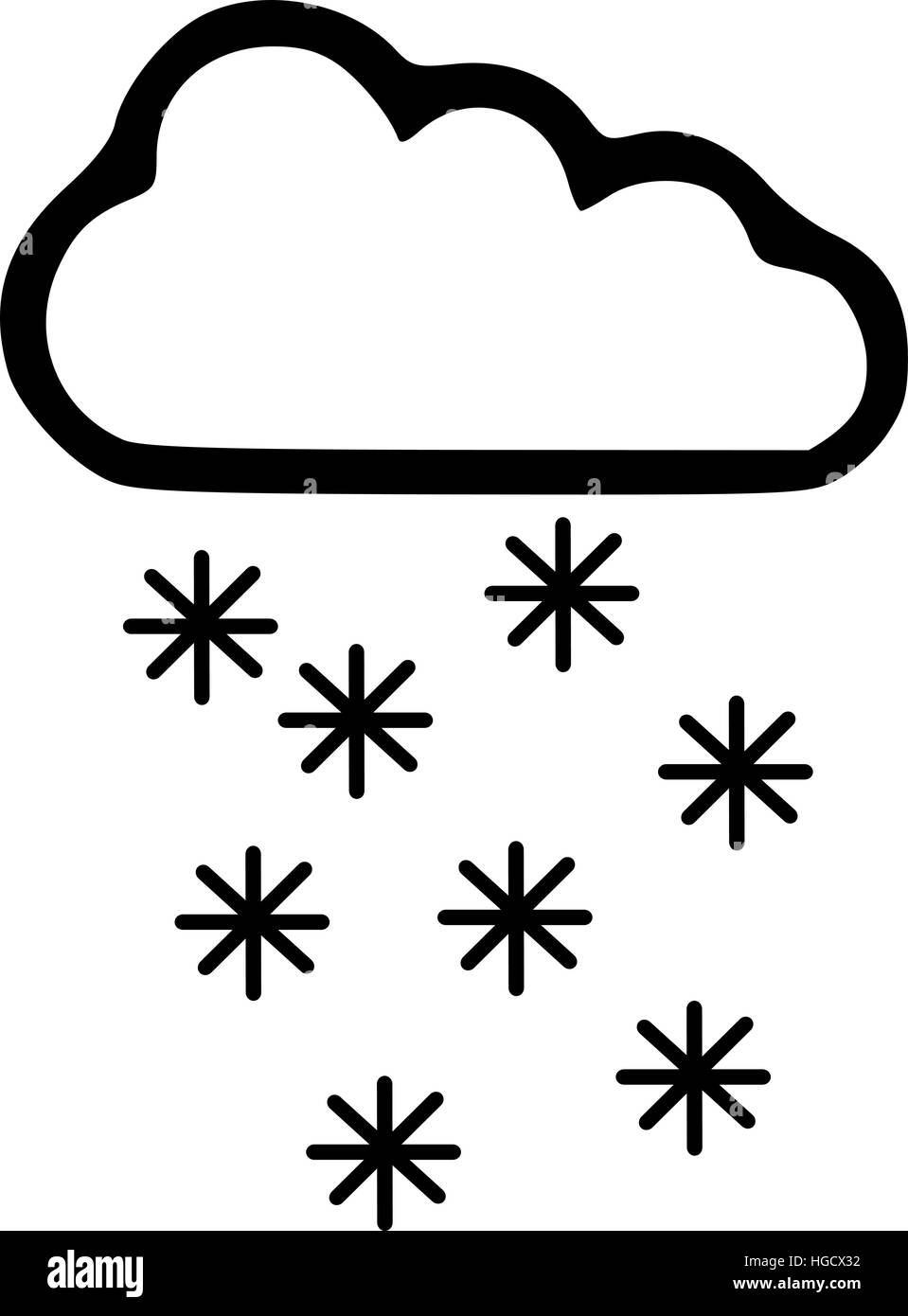Forecast weather icon - snow Stock Vector Image & Art - Alamy