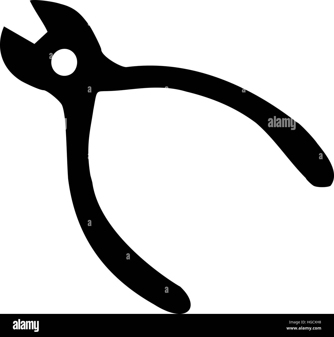Plier Tong on white background Stock Vector