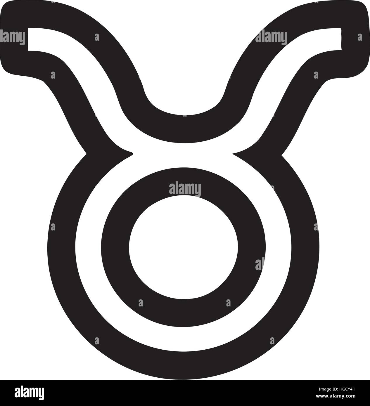 Taurus Zodiac Sign Outline Stock Vector Image And Art Alamy 