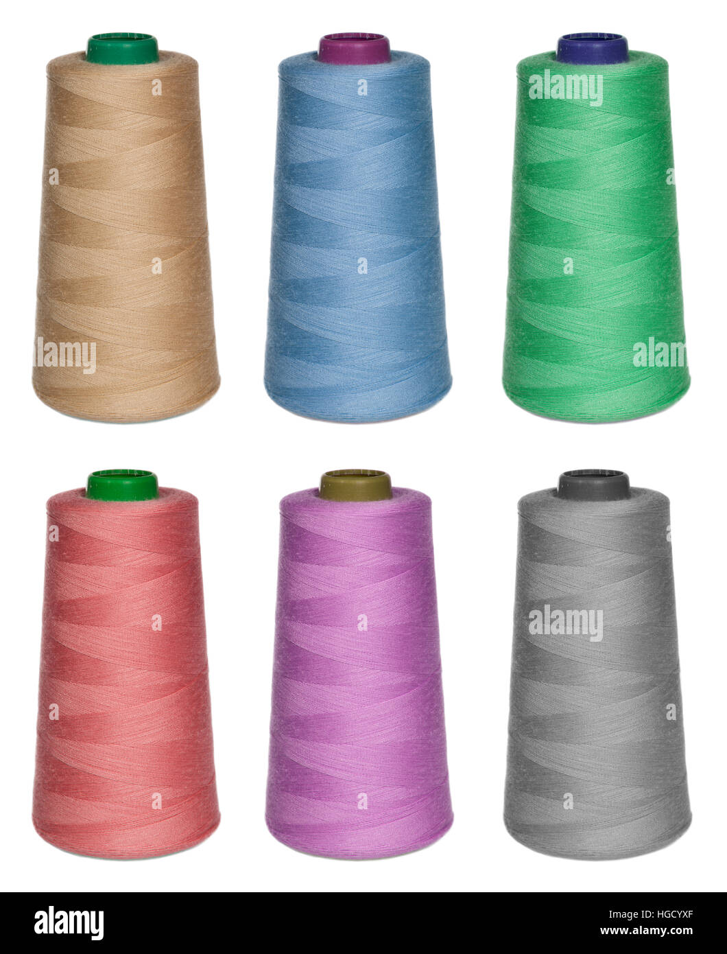 Close-up on colored sewing threads on spools - a Royalty Free Stock Photo  from Photocase