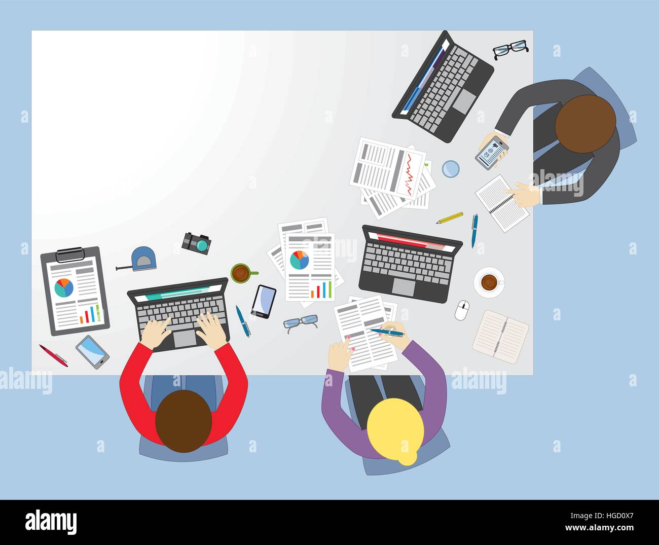 Business meeting flat illustration concept Stock Vector Image & Art - Alamy