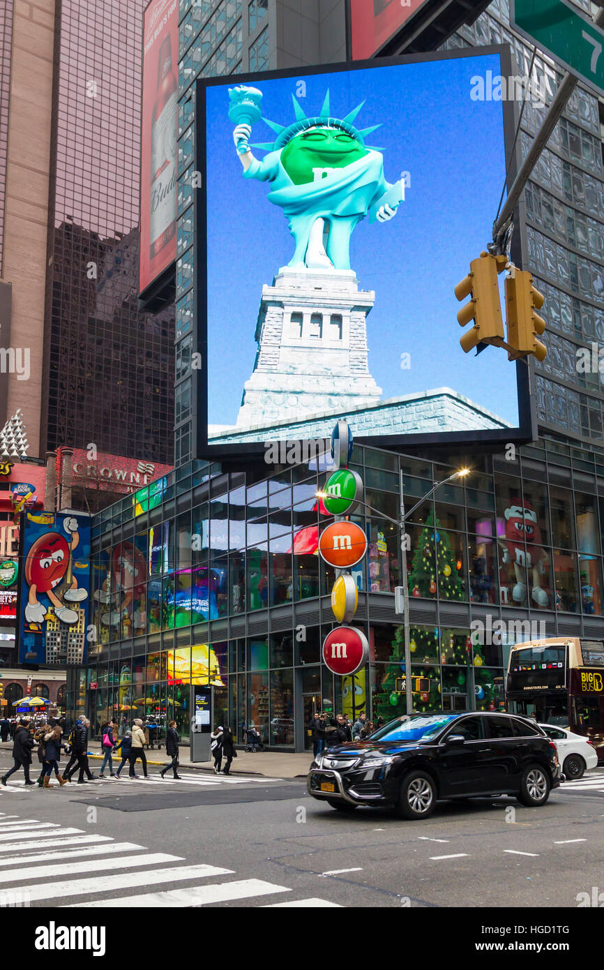 M&M Store, Times Square, New York. Stock Photo