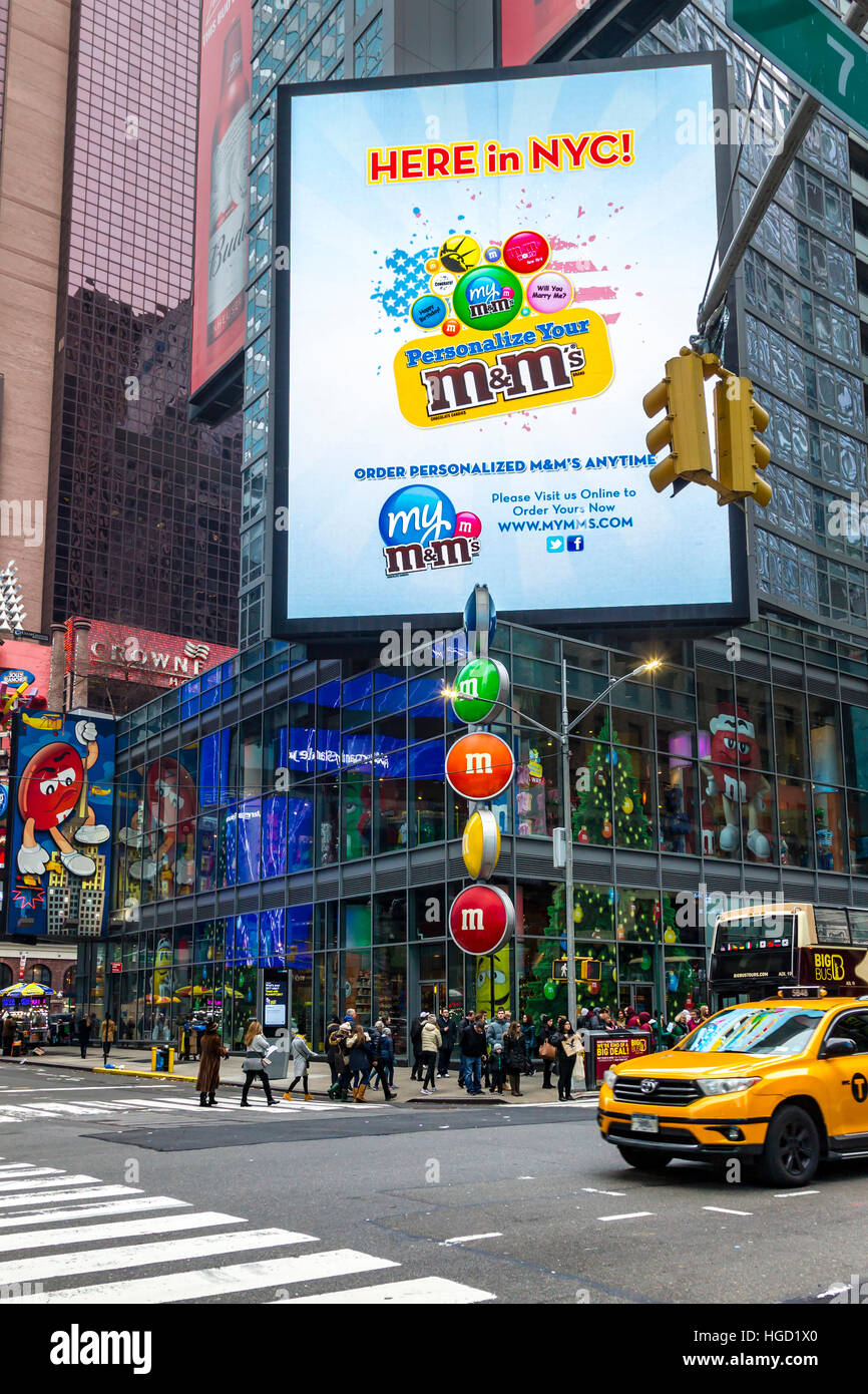 M&M Store, Times Square, New York. Stock Photo
