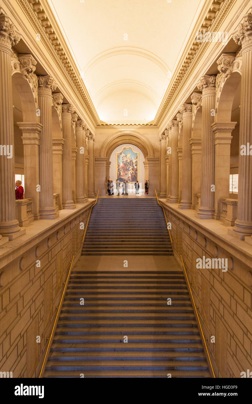 Stairs from the Great hall at The Metropolitan Museum of Art. New York