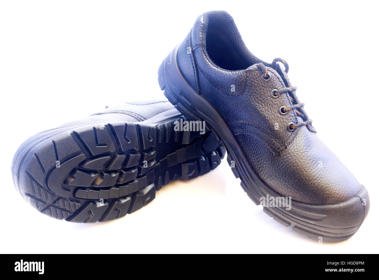 New black mans leather shoes isolated on white background Stock Photo ...