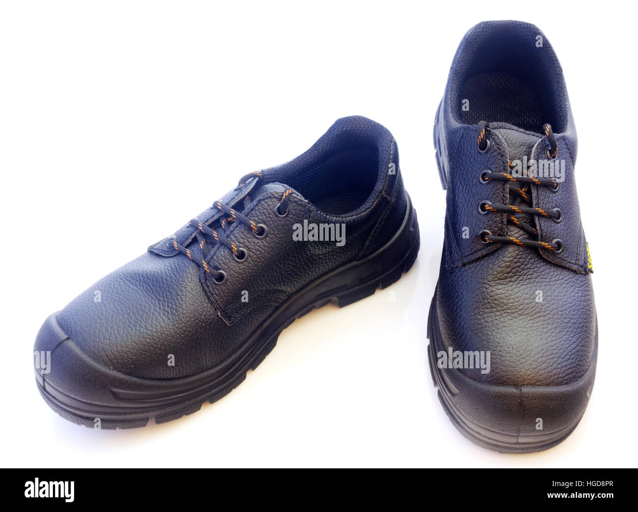 New black mans leather shoes isolated on white background Stock Photo ...