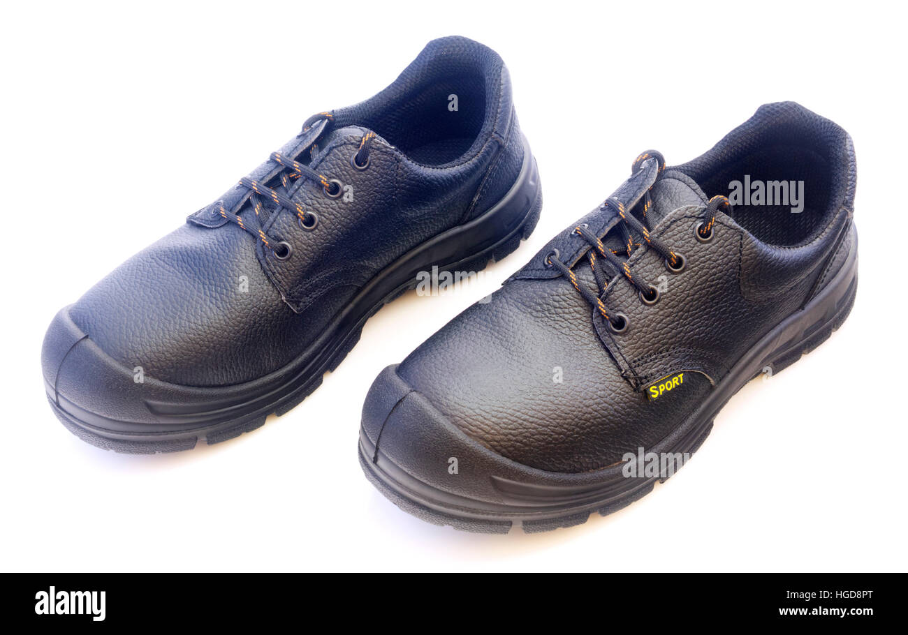New black mans leather shoes isolated on white background Stock Photo ...