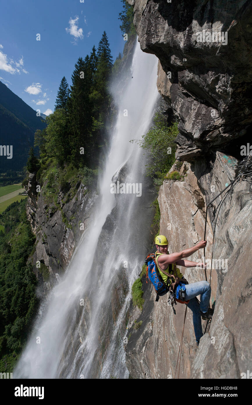 man climbing in Austrian alps Stock Photo - Alamy