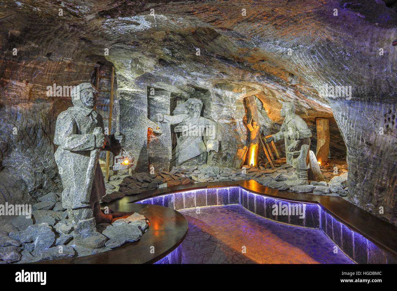 Salt Mines in Wielizka, Poland Stock Photo