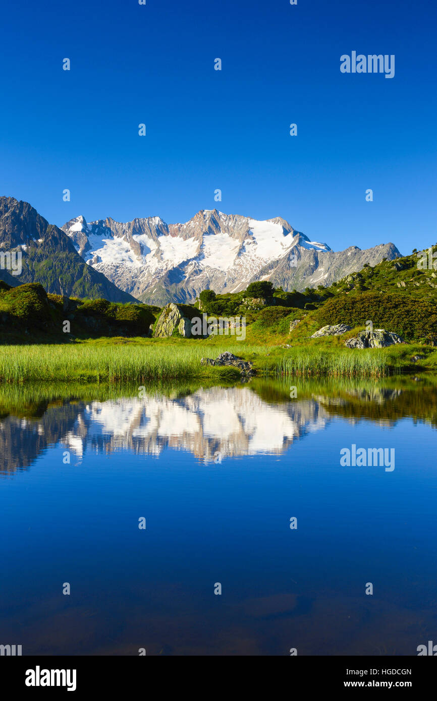 Wannenhörner mountains in Valais, Switzerland Stock Photo