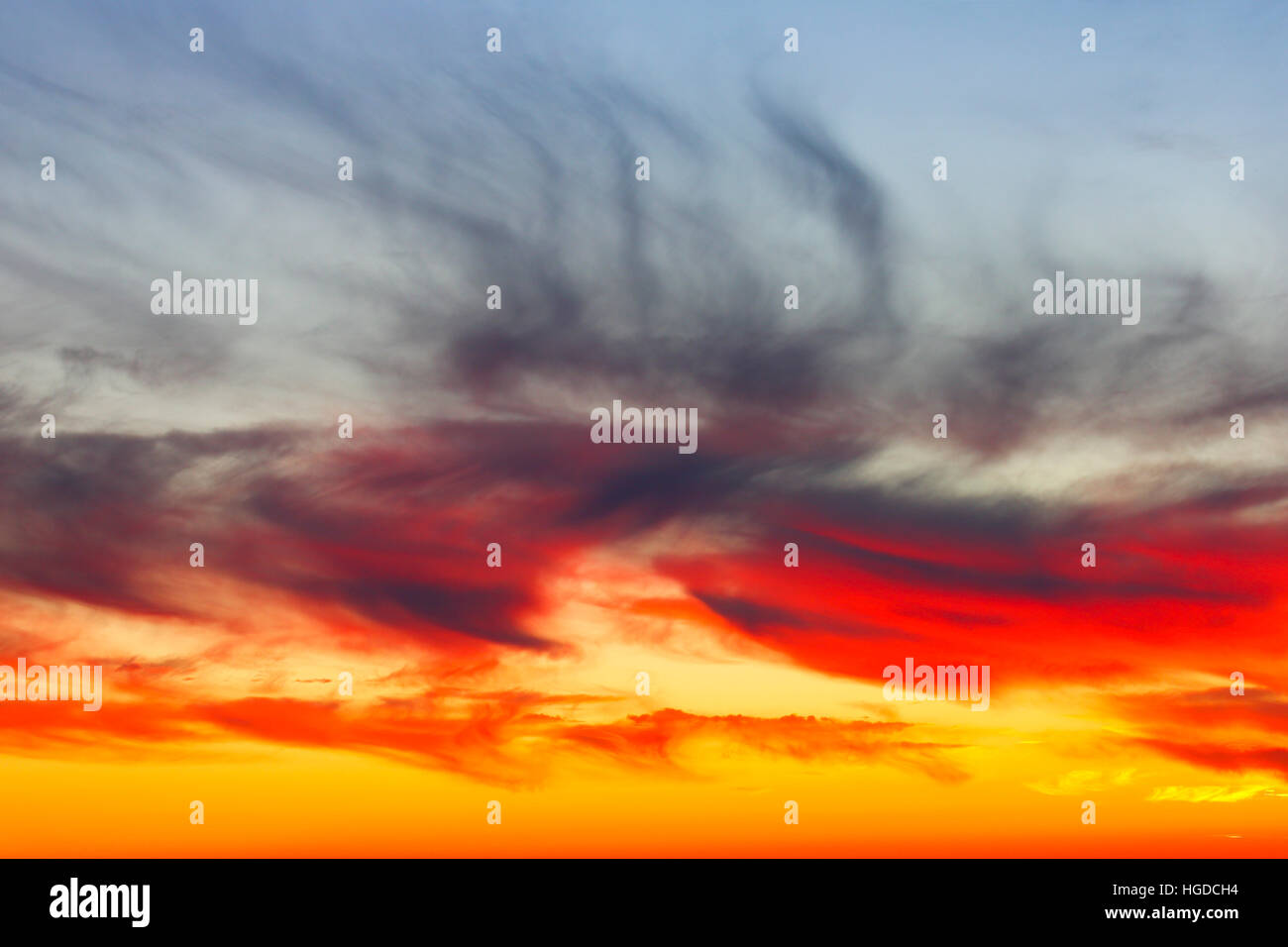 Clouds at sundown, sunset Stock Photo Alamy