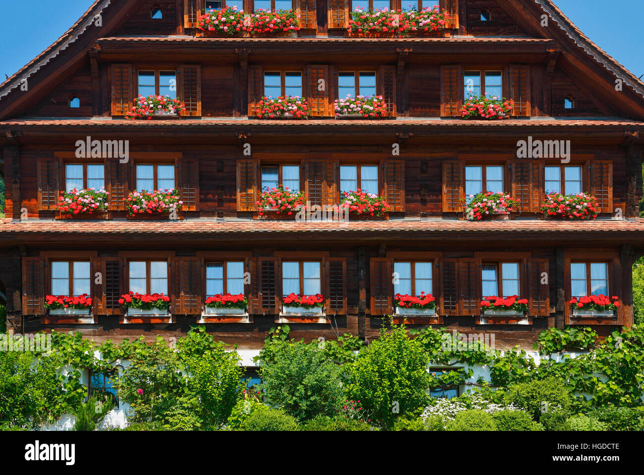 Farmhouse in Central Switzerland Stock Photo
