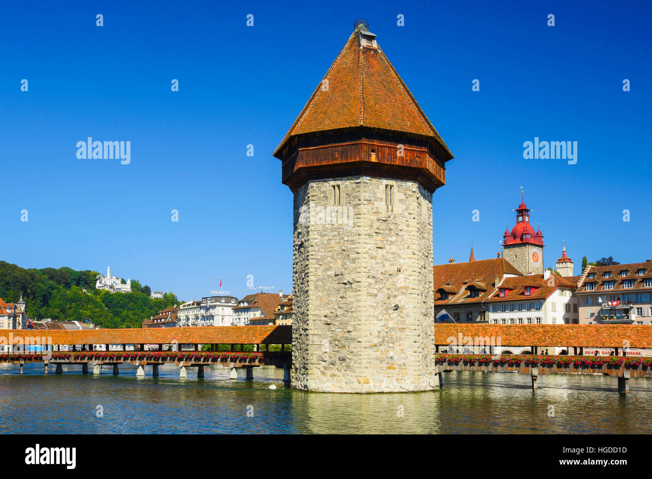 Old Town of Lucerne city, Switzerland Stock Photo