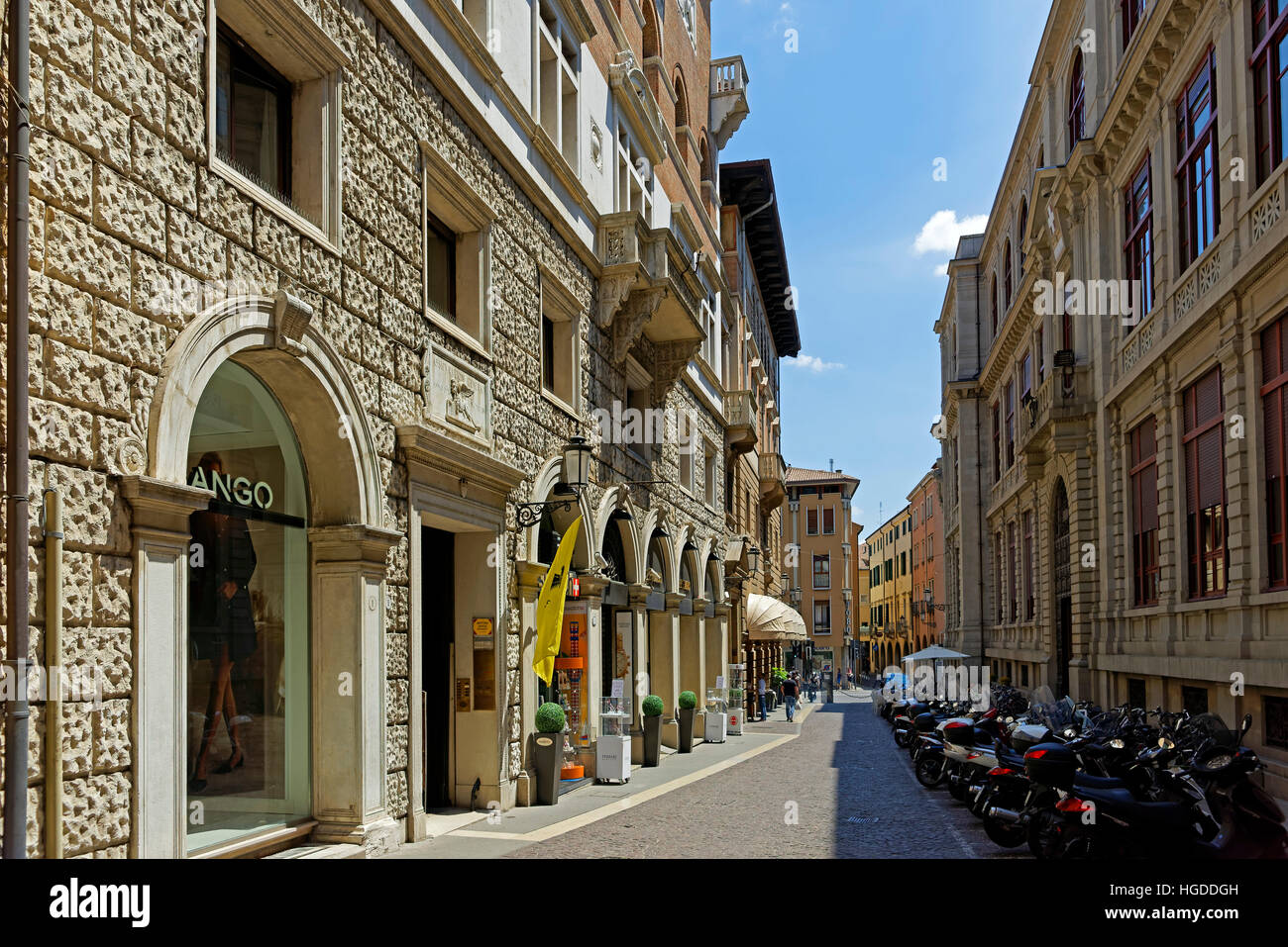 Padua, Padova, street view, university, Palazzo Papafava dei Carraresi Stock Photo