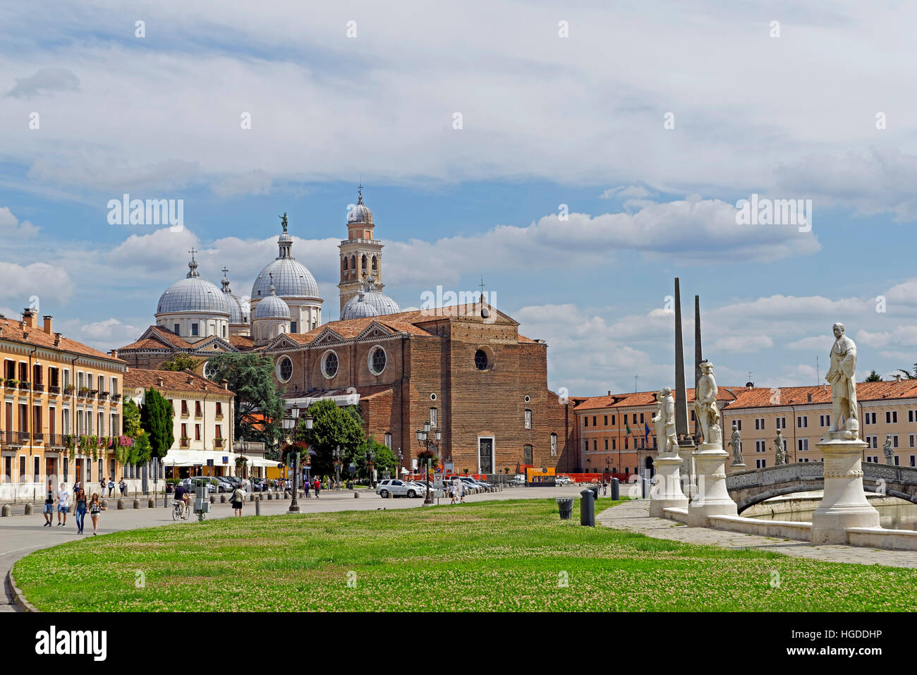 Padua, Padova, town park, Isola Memmia, Abbazia di Santa Giustina Stock
