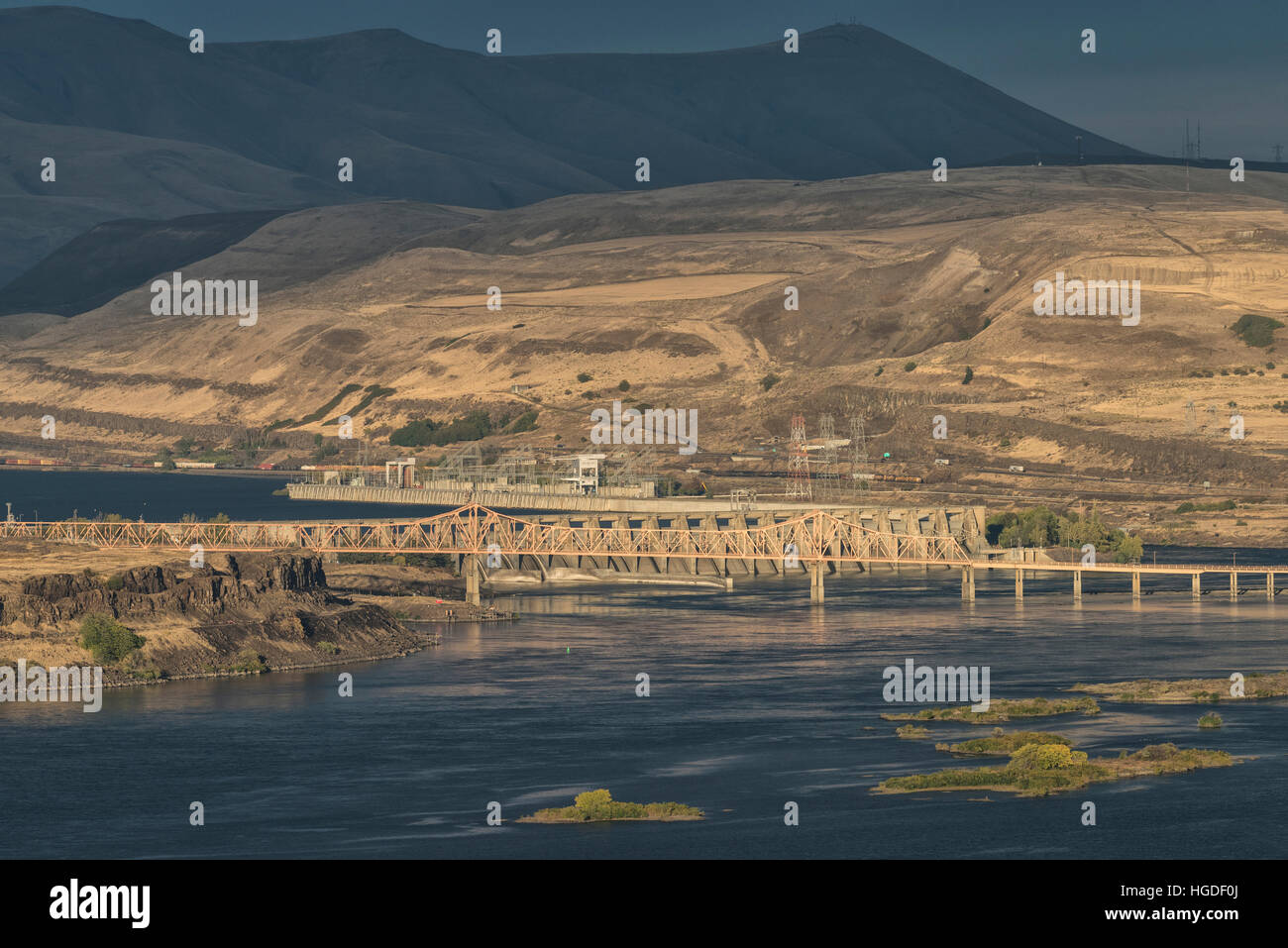 Oregon, The Dalles, Columbia river Stock Photo