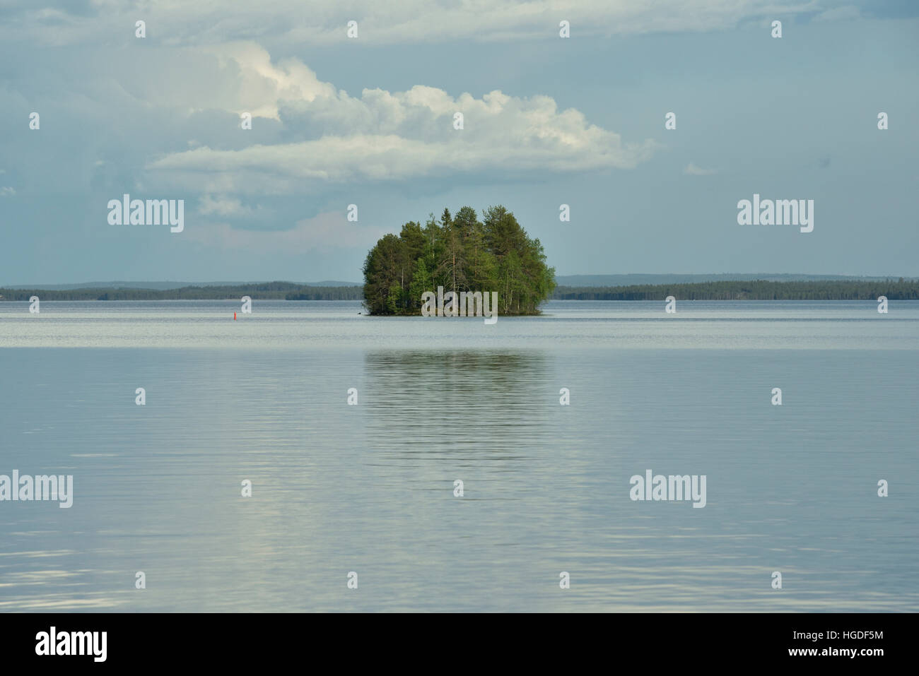 Lake, island, Lapland, Sweden Stock Photo Alamy