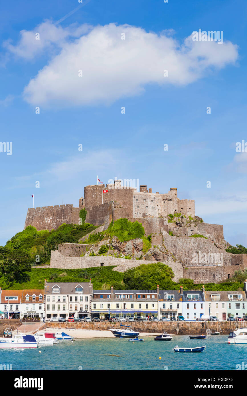 United Kingdom, Channel Islands, Jersey, Gorey, Mont Orgueil Castle Stock Photo