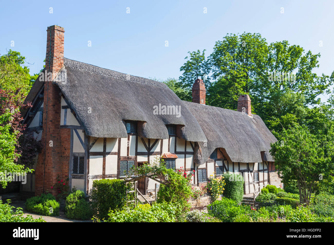 England Warwickshire Cotswolds Stratford Upon Avon Anne Stock