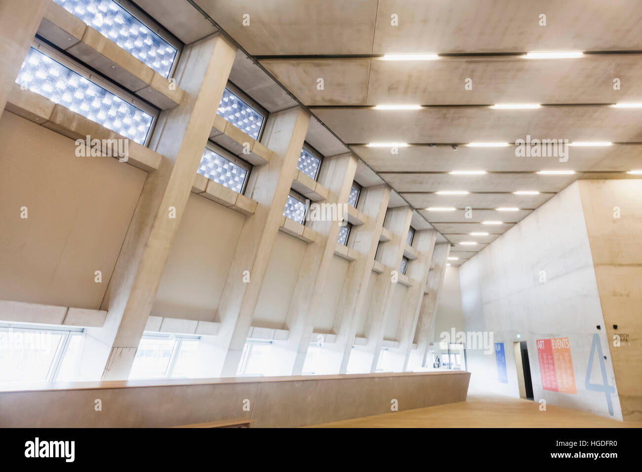 England, London, Tate Modern, The Switch House, Interior View Stock Photo