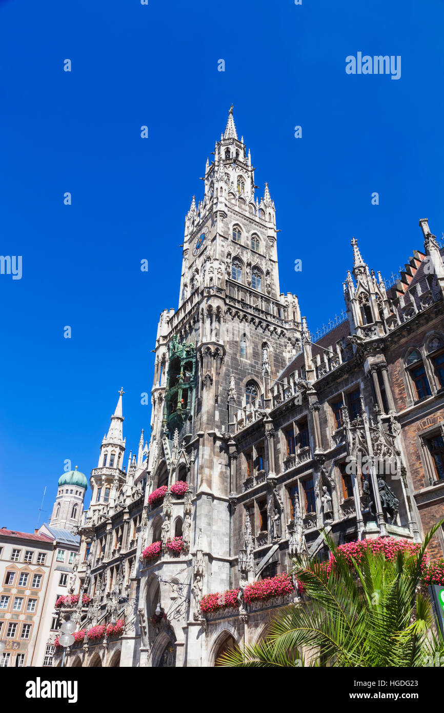 Germany, Bavaria, Munich, Marienplatz, City Hall Stock Photo